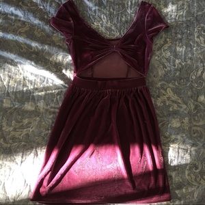 Kimchi Blue Deep Purple Velvet Dress